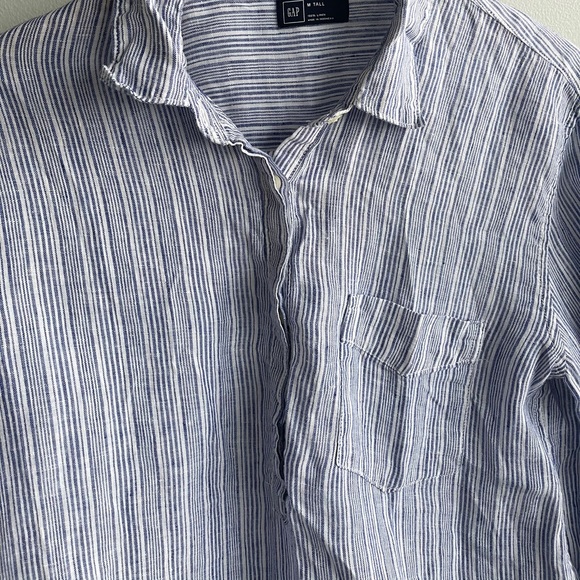 GAP LINEN BOYFRIEND  SHIRT - Picture 12 of 12